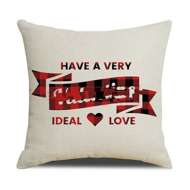 Valentines Day Red Pillowcase Cushion Cover