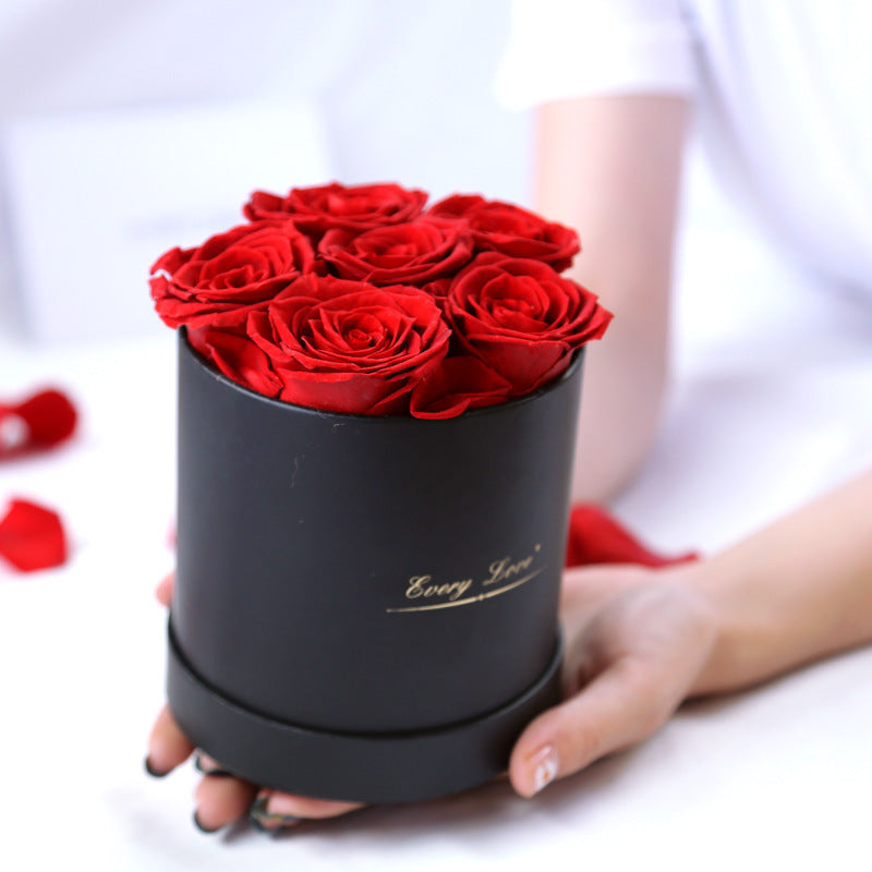 Eternal Life Flower Immortal Rose with Hug Bucket