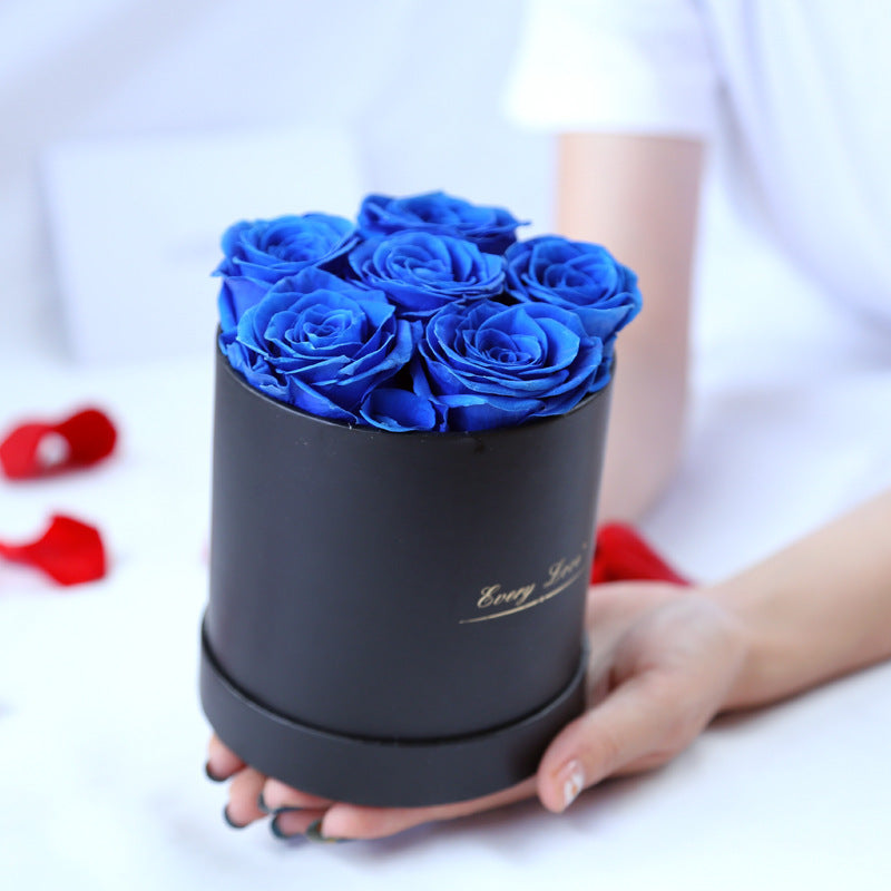 Eternal Life Flower Immortal Rose with Hug Bucket