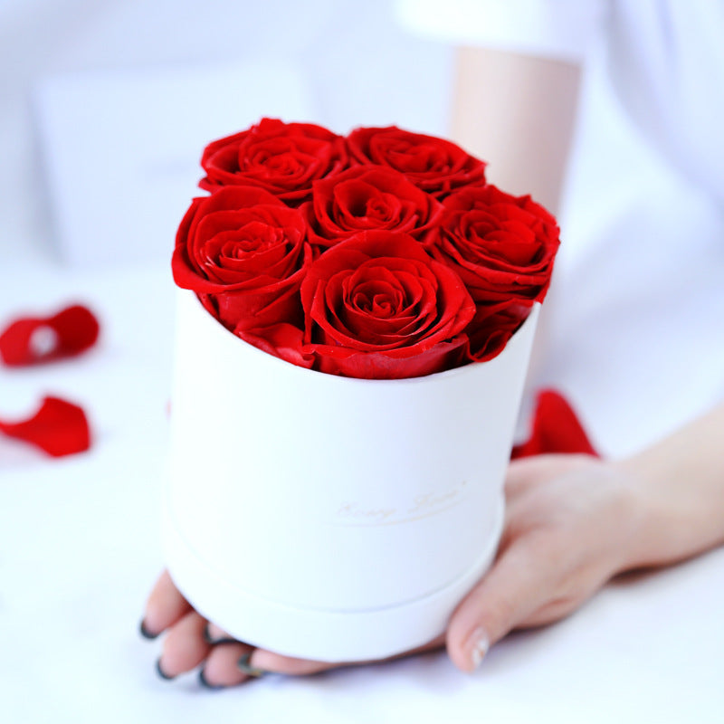 Eternal Life Flower Immortal Rose with Hug Bucket