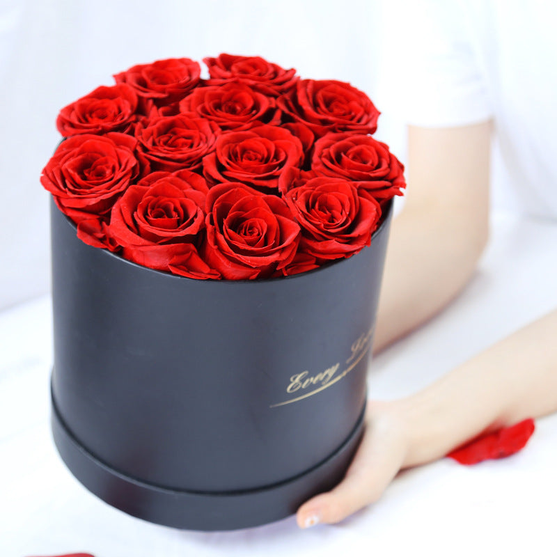 Eternal Life Flower Immortal Rose with Hug Bucket